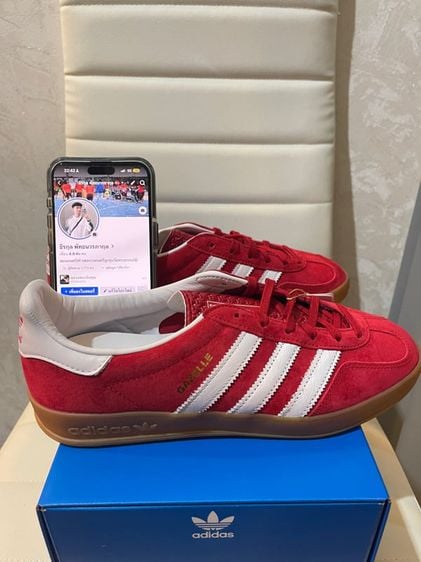 รองเท้าผ้าใบ หนังแท้ UK 7.5 | EU 41 1/3 | US 8 แดง adidas gazelle red