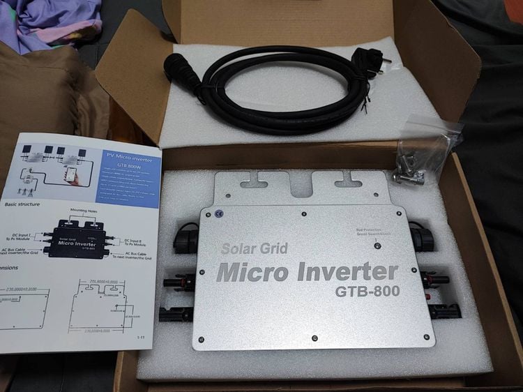 โซล่าเซลล์ Micro inverter 800 W ช่วยประหยัดค่าไปเดือนละ 600 บาท