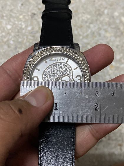 นาฬิกายี่ห้อ MARC  ECKO  ควอทซ์ ของแท้มือสอง เรือนใหญ่ สายหนังเปลี่ยนใหม่  1400฿ รูปที่ 7
