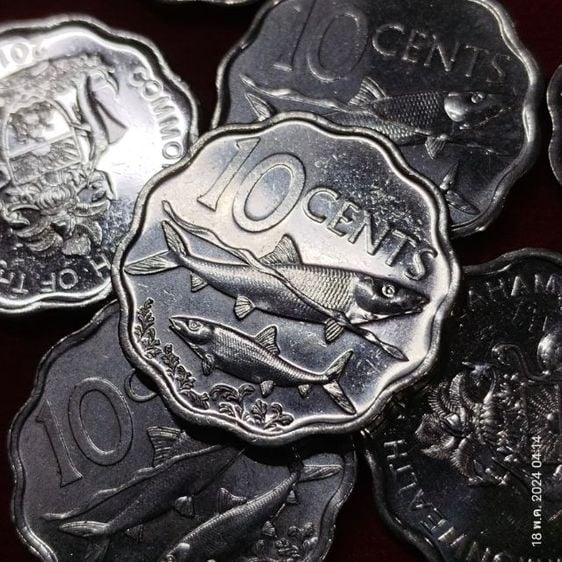 เหรียญ ธนบัตร ต่างประเทศ เหรียญ 10 เซนต์ ประเทศบาฮามาส
