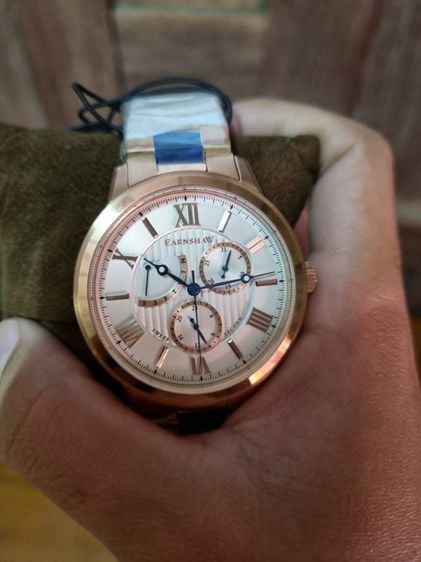 โรสโกลด์ ขายThomas Earnshaw Men's ES-8060-33 Cornwall 42mm Quartz Watch มือ1 สีโรสโกล ยังไม่ได้ใส่ กล่องใบคู่มือใบรับประกันแท้ ใบประกัน1ปี