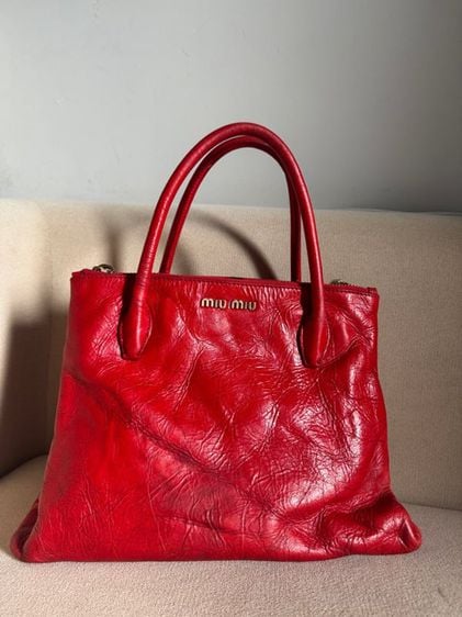 กระเป๋า Miu Miu ของแท้ สีแดงส้ม