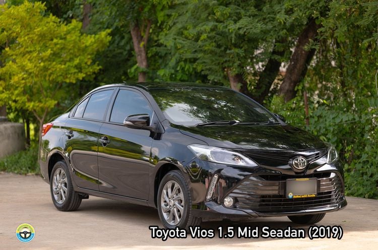 Toyota Vios 2019 1.5 Mid Sedan เบนซิน ไม่ติดแก๊ส เกียร์อัตโนมัติ ดำ รูปที่ 1