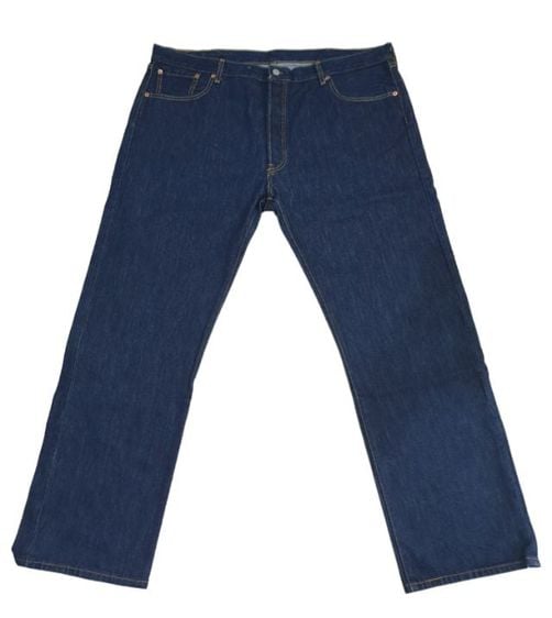 Levi's 501 Button Fly Dark Blue Denim Jeans Sz. 42"× 32" Mexico