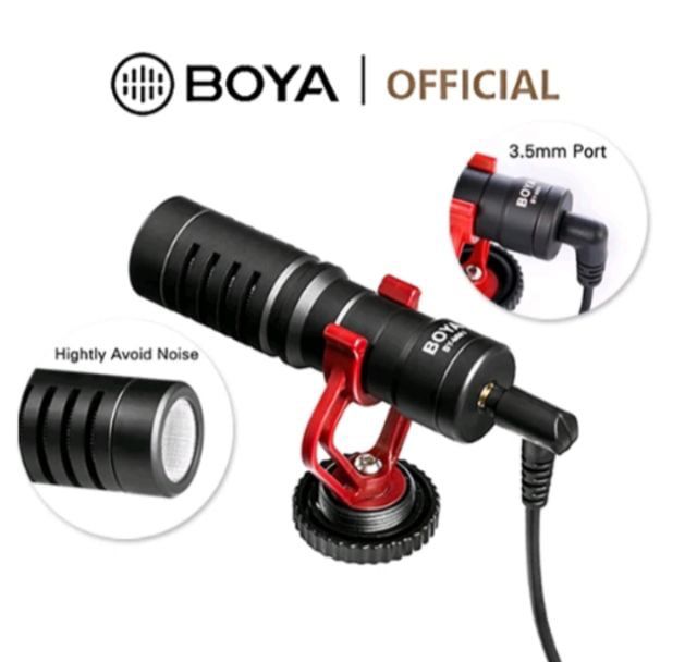 Boya By-MM1 ไมโครโฟนบันทึกวีดีโอคุณภาพสูง ใช้กับสมาร์ทโฟน กล้อง DSLR และ Mirrorless ได้