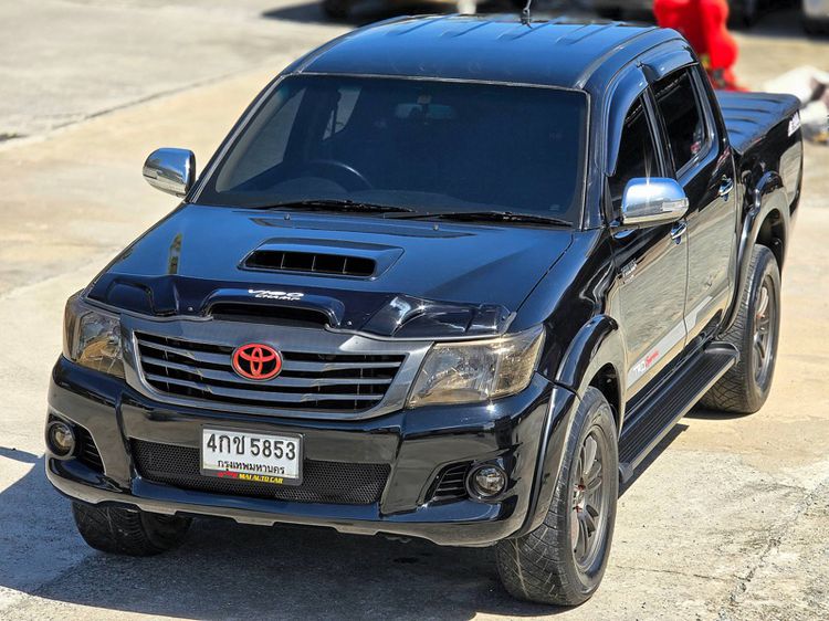 Toyota Hilux Vigo Champ 2015 Double Cab 2.5 G VNT Prerunner Pickup ดีเซล ไม่ติดแก๊ส เกียร์ธรรมดา ดำ รูปที่ 1