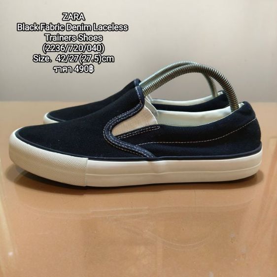 ZARA
Black Fabric Denim Laceless Trainers Shoes
Size.  42ยาว27(27.5)cm
