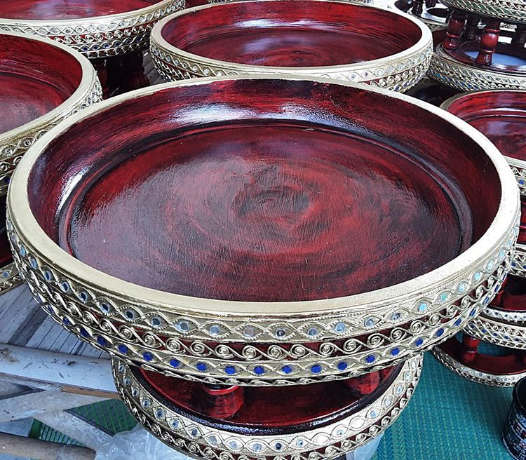 ขันโตกไม้แบบโบราณ รูปที่ 2