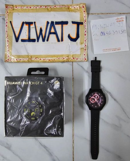 ดำ Huawei Watch GT4 46mm. ครบกล่อง เครื่องสวยประกันเหลือเกินปี