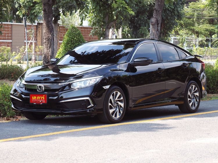 Honda Civic 2020 1.8 E i-VTEC Sedan เบนซิน ไม่ติดแก๊ส เกียร์อัตโนมัติ ดำ รูปที่ 1