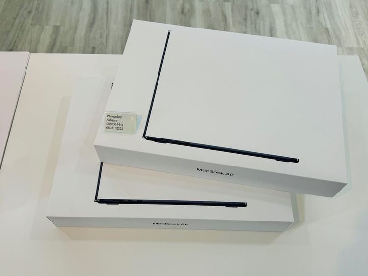 Apple แมค โอเอส 8 กิกะไบต์ USB ใช่ MacBook Air M2 15 นิ้ว SSD 256 Ram 8  ของใหม่ กล่องยังไม่แกะ สี Midnight ประกันศูนย์ไทย 35900 บาท