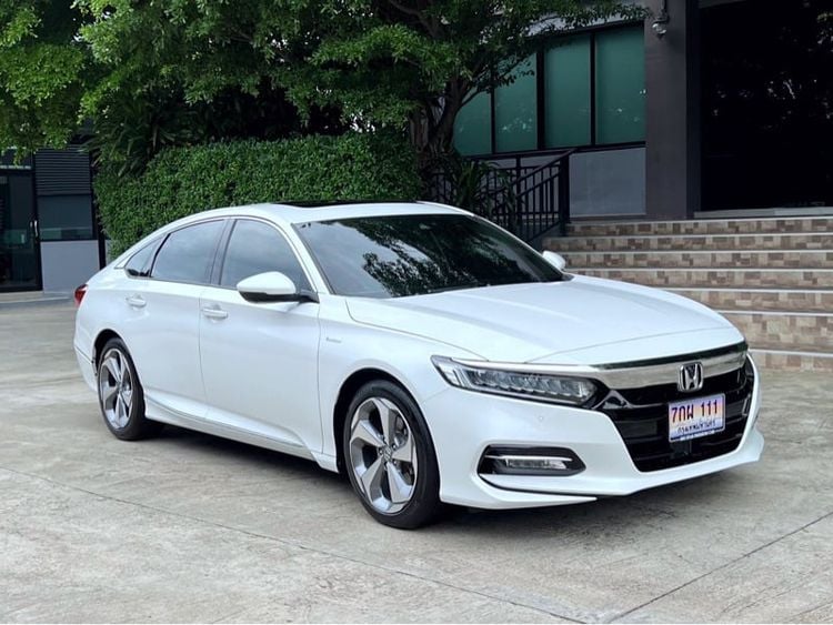 Honda Accord 2020 2.0 Hybrid Tech Utility-car ไฮบริด ไม่ติดแก๊ส เกียร์อัตโนมัติ ขาว รูปที่ 1