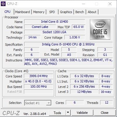 คอมพิวเตอร์  Intel Core i5-10400 GTX 1650 VENTUS  รูปที่ 5