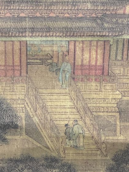 ภาพวาด พระราชวังจีน เก่าสะสมA1 รูปที่ 13