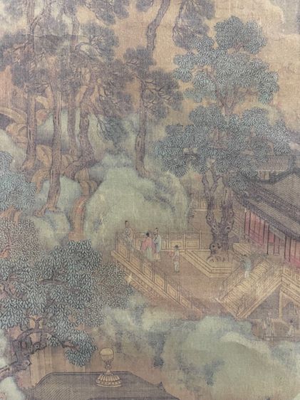 ภาพวาด พระราชวังจีน เก่าสะสมA1 รูปที่ 14