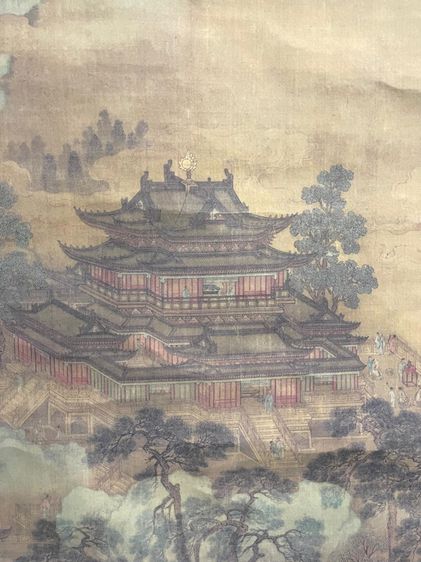 ภาพวาด พระราชวังจีน เก่าสะสมA1 รูปที่ 6