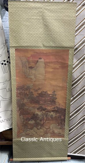 ภาพวาด พระราชวังจีน เก่าสะสมA1 รูปที่ 2