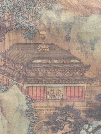 ภาพวาด พระราชวังจีน เก่าสะสมA1 รูปที่ 4