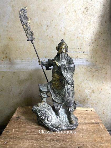 เทพเจ้ากวนอู ทองเหลืองปัดทองA10