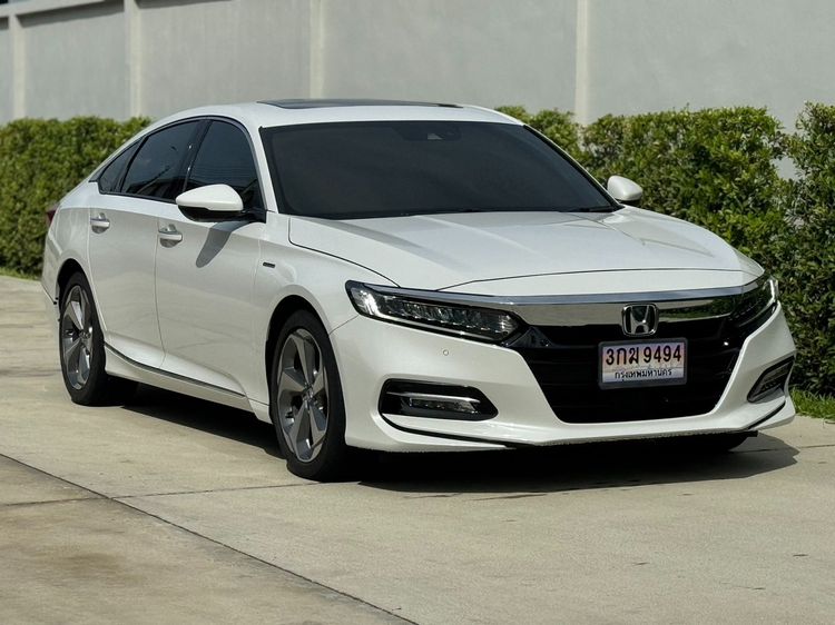 Honda Accord 2020 2.0 Hybrid Tech i-VTEC Sedan ไฮบริด ไม่ติดแก๊ส เกียร์อัตโนมัติ ขาว