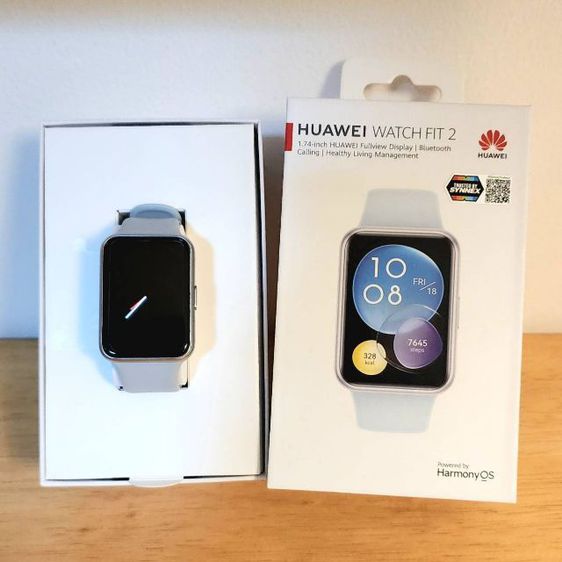 ซิลิโคน เงิน Huawei Watch Fit 2 สีฟ้า โทรได้ ตอบแชทได้