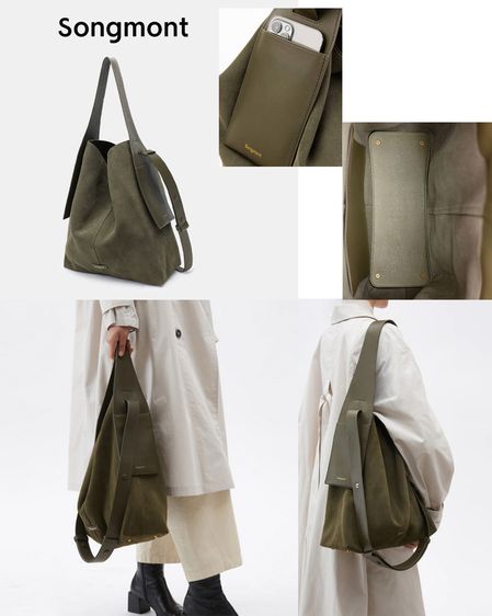 อื่นๆ หนังแท้ ไม่ระบุ เขียว ส่งต่อ กระเป๋า Songmont ยอดฮิต  รุ่น Drippy tote bag 