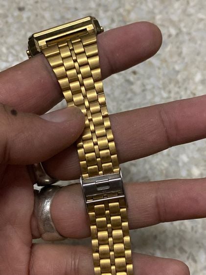 นาฬิกายี่ห้อ CASIO  world times  แท้มือสอง  สายทองยังสวย    350฿ รูปที่ 7