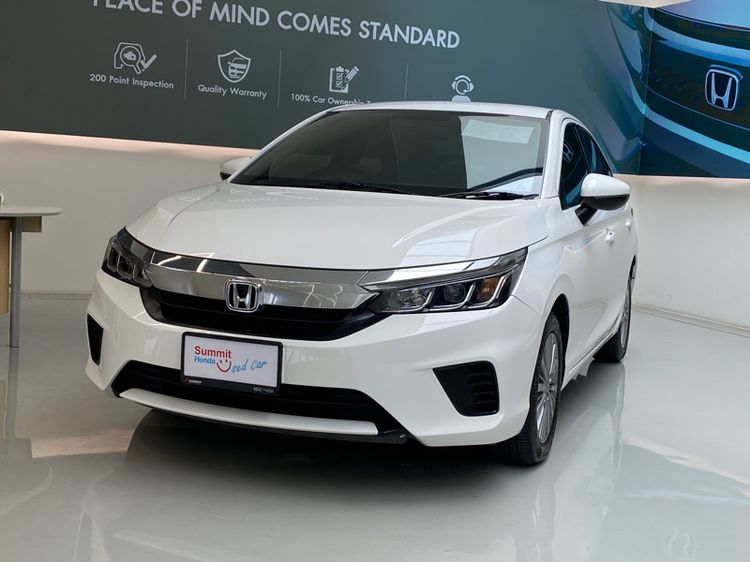 Honda City 2022 1.0 V Sedan เบนซิน ไม่ติดแก๊ส เกียร์อัตโนมัติ ขาว รูปที่ 3