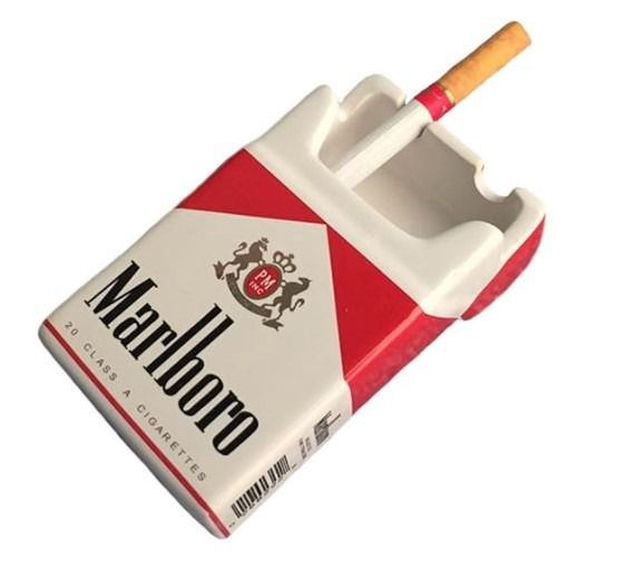 อื่นๆ ที่วางเขี่ยบุหรี่  ตั้งโชว์  Cigarette Case Marlboro Ceramic Cigarette Ashtray for Home Car (Marlboro Red)