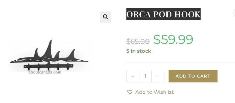 ตะขอเกี่ยวสำหรับแขวนสิ่งของ    ORCA POD HOOK
