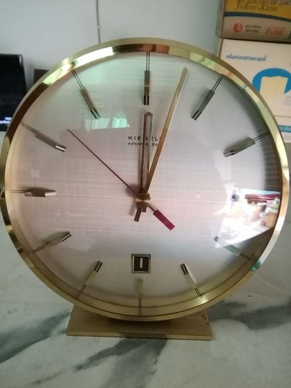 โลหะ ทอง นาฬิกาตั้งโต๊ะ kienzle เยอรมัน