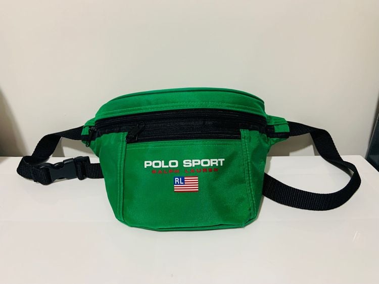 กระเป๋าคาดเอว POLO SPORT Ralph Lauren แท้ 💯 ทรงสวย สีเขียวสด กับน้ำได้ มี 2 ช่อง ทรงสวย หายากน่าสะสมครับ