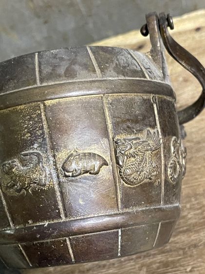 กาน้ำชา 12นักษัตร ทองเหลืองสะสมA3 รูปที่ 10