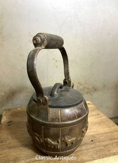 กาน้ำชา 12นักษัตร ทองเหลืองสะสมA3 รูปที่ 4