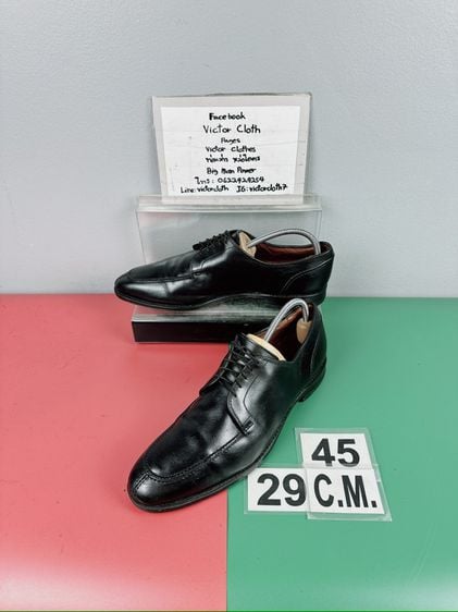 รองเท้าหนังแท้ Allen Edmonds Sz.11us45eu29cm Made in USA รุ่นLasalle สีดำ ทรงสวย สภาพสวย ไม่ขาดซ่อม ใส่เรียนทำงานหล่อ