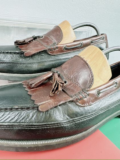 รองเท้าหนังแท้ Dockers Sz.13us47eu31cm สีดำน้ำตาลทรงBoatshoes พื้นเย็บ สภาพสวยดี ไม่ขาดซ่อม ใส่เที่ยวลำลองหล่อ รูปที่ 11