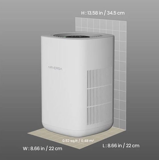เครื่องฟอก Airversa เล็กแต่แรงทะลุ 97 ตรม. จอฝุ่นเรียลไทม์ HEPA คู่ มาตรฐานอเมริกา ฟอกไวสุด รูปที่ 8