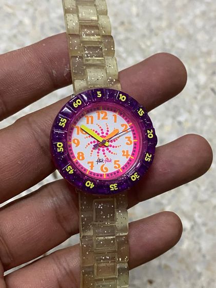 อื่นๆ หลากสี นาฬิกายี่ห้อ FLIK FLAK  ควอทซ์ สวิสเมด แท้มือสอง สายเดิม 550฿