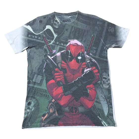 เสื้อยืด​ Marvel​ Deadpool ผ้านิ่ม Size M​
