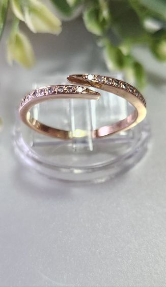 ทอง แหวนเพชรแท้ Pink Gold 10k