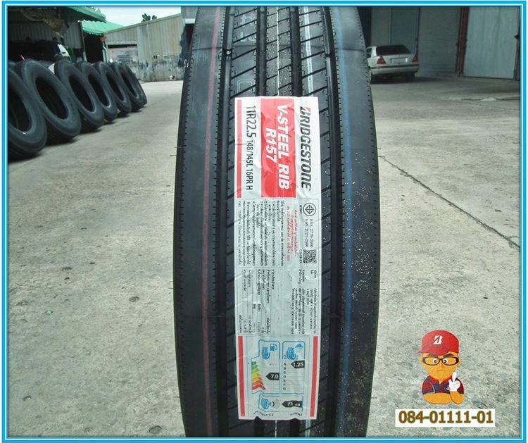 Bridgestone รุ่น R157 ขนาด 11R 22.5 Tbr ยางใหม่ เส้นละ9,450บาท รูปที่ 2