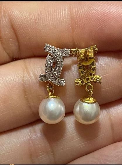 Diamond Pearl earrings 