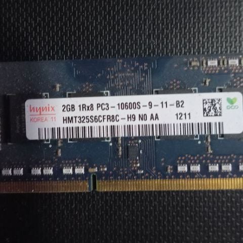 ที่เก็บข้อมูลและเมมโมรี่การ์ด RAM NB DDR3 2GB
