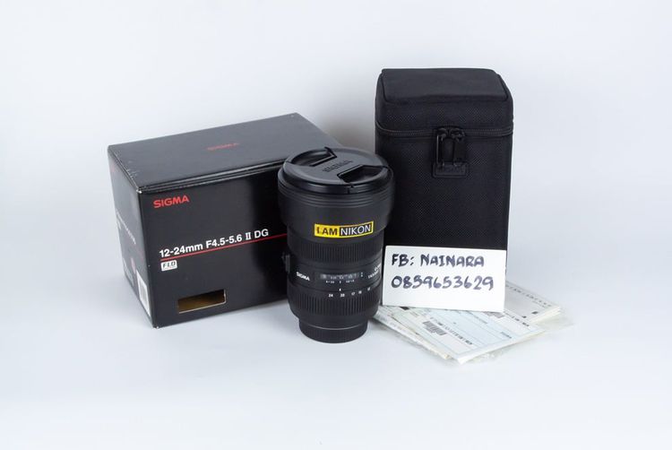 เลนส์ Sigma 12-24 mm F4.5-5.6 II DG  ผิวใหม่  เมาส์ nikon เลนส์มุมกว้างสำหรับกล้องฟูลเฟรม