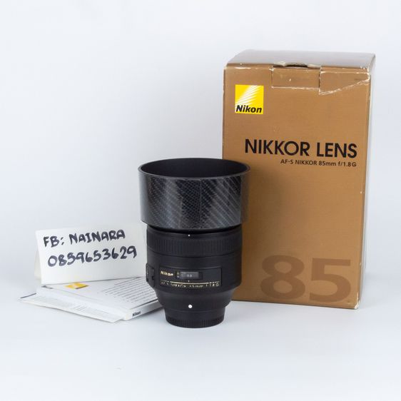 เลนส์ Nikon 85 mm F1.8 G  อดีตประกันศูนย์ มีกล่อง  สภาพดี  ไม่มีฝ้า รา  ใช้งานได้ตามปกติ 