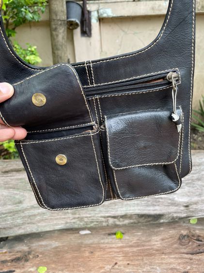 กระเป๋าสะพาย หนังล้วน ช่องเยอะ รูปที่ 14