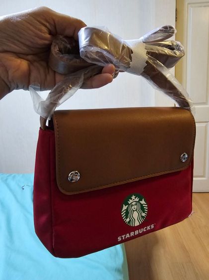 ผ้า หญิง แดง กระเป๋า Starbucks 