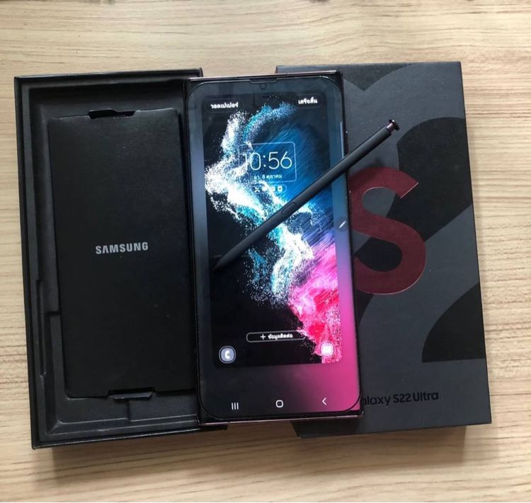 Samsung S22 Ultra 5G Ram8gb Rom128gbมือ2สภาพสวยดีครบกล่องไม่เคยแกะซ่อมจอแท้ รับเทิน รับบัตรเครดิตจ้า