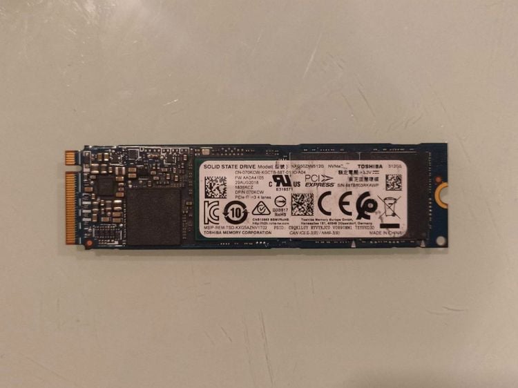 SSD TOSHIBA KXG50ZNV512G M.2 2280 NVMe 512 GB