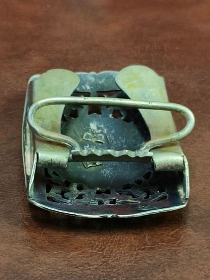 (1237) หัวเข็มขัดเงิน งานเก่า รูปช้างลงยา รูปที่ 2